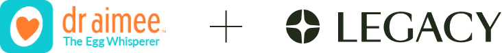 Dr Aimee the egg whisperer logo and Legacy logo
