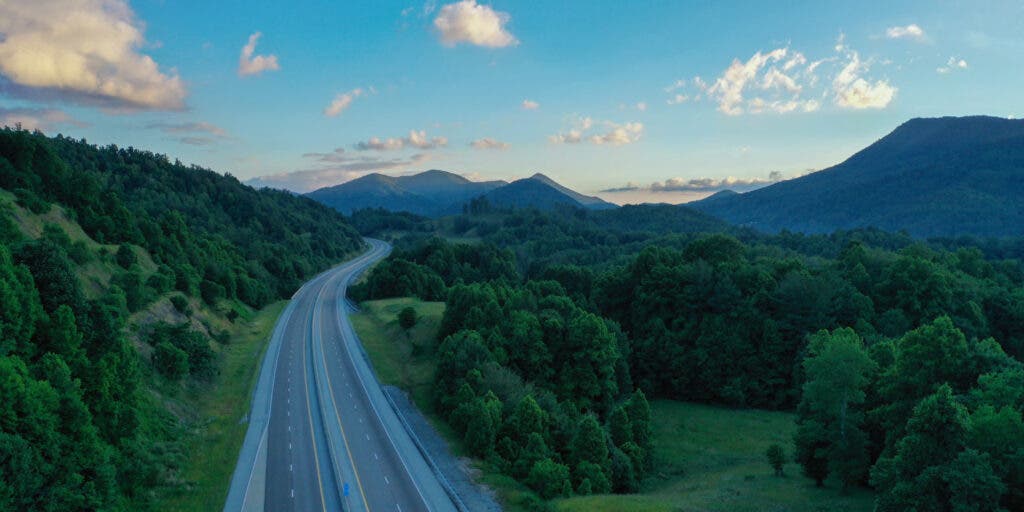 Tennessee road and fields