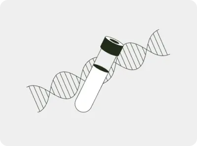 Test tube and DNA