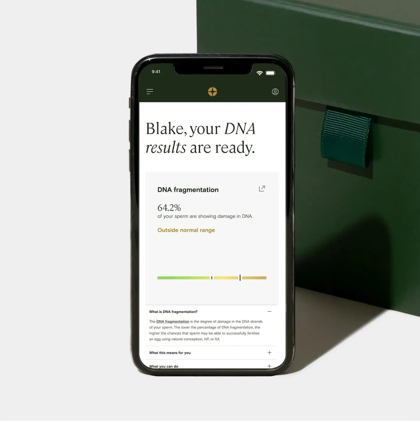semen_analysis-hover_dna DNA results mobile screen with kit